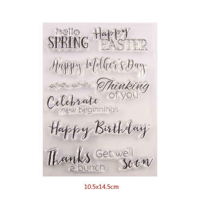 Happy Birthday Easter Silicone Clear Stamp DIY Scrapbooking Album Paper Card