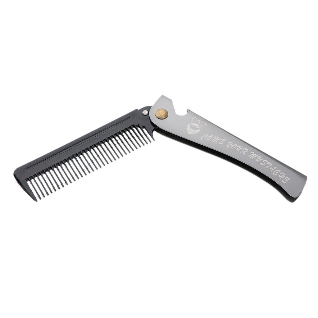 2pcs 4"  Size Hair Beard Mustache Styling Shaping Grooming Combs Black