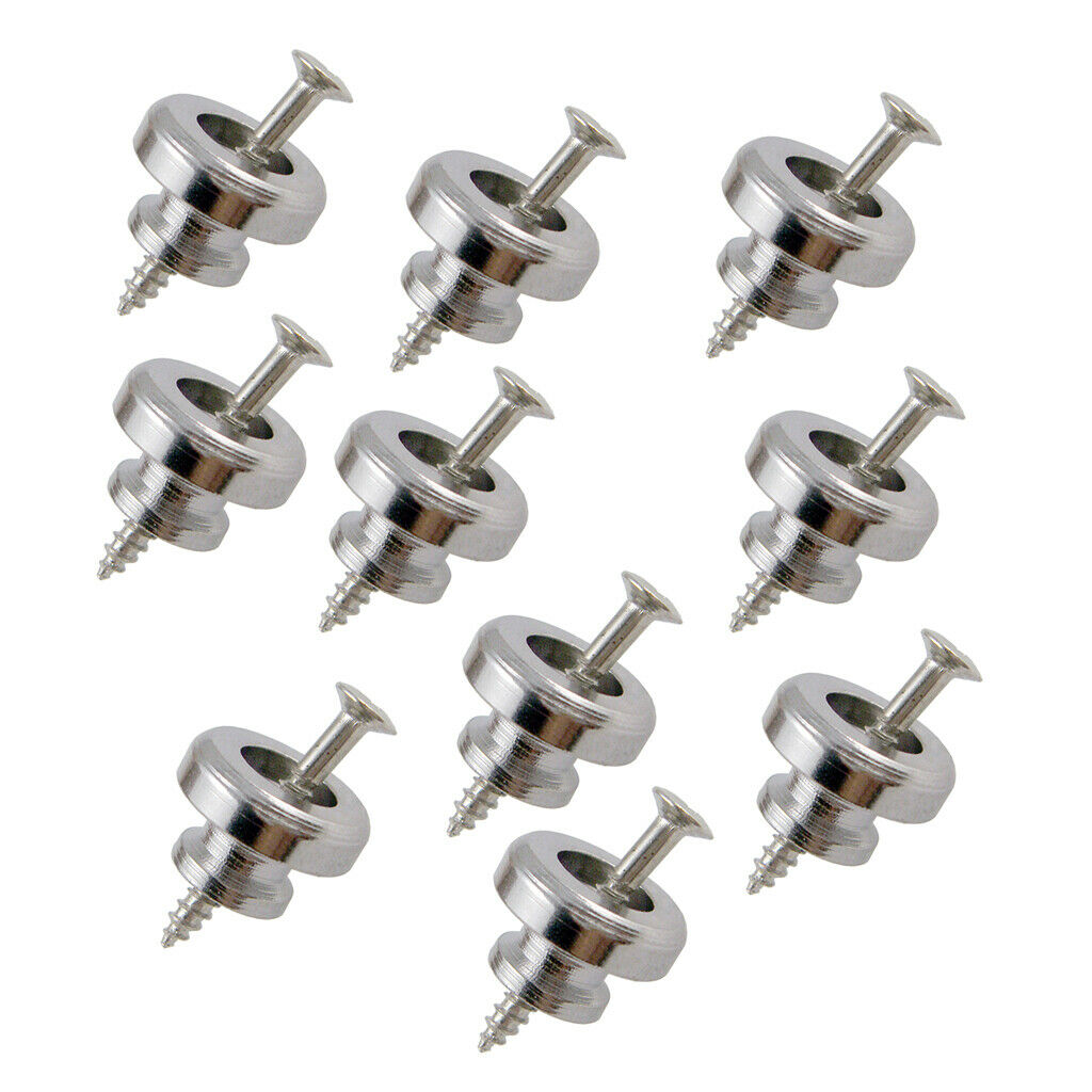 10pcs Metal Guitar Strap Lock Button Buckle for Guitar Bass Ukulele Accessories