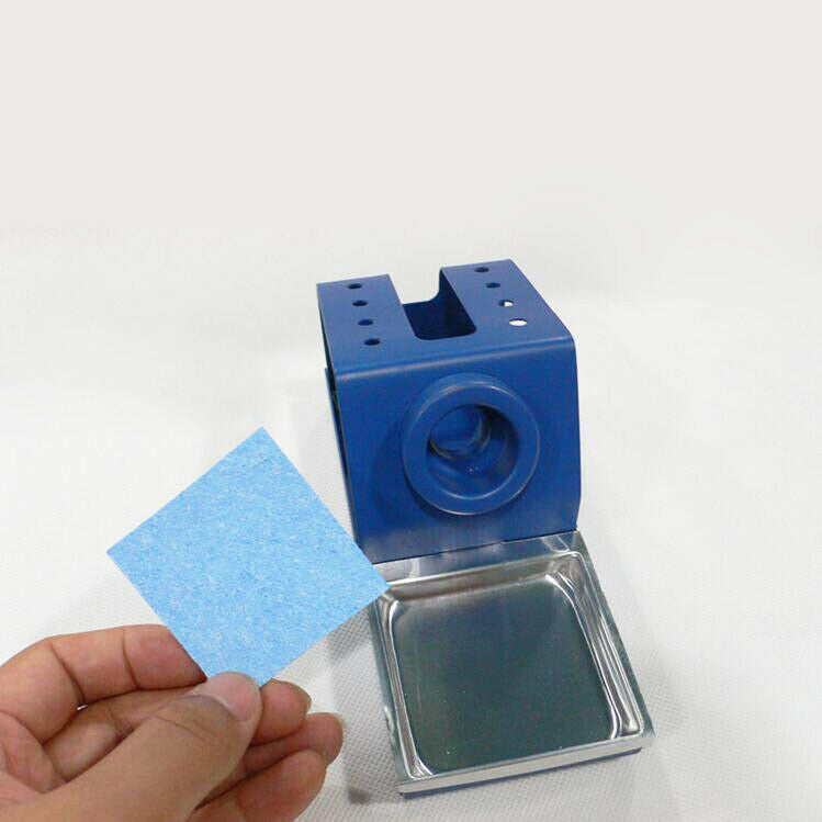 1Ã—Metal Base Soldering Iron Station Gun Stand Holder&Tips Cleaning Sponge Hot