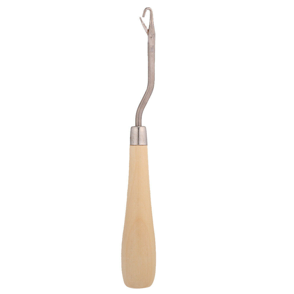 Wood Handle Latch Hook Crochet Weaving Needle Rug Making Knitting Interlock