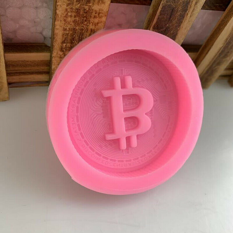 Bitcoin shape silicone mold DIY cake  kitchen baking decoration tool Mo.l8