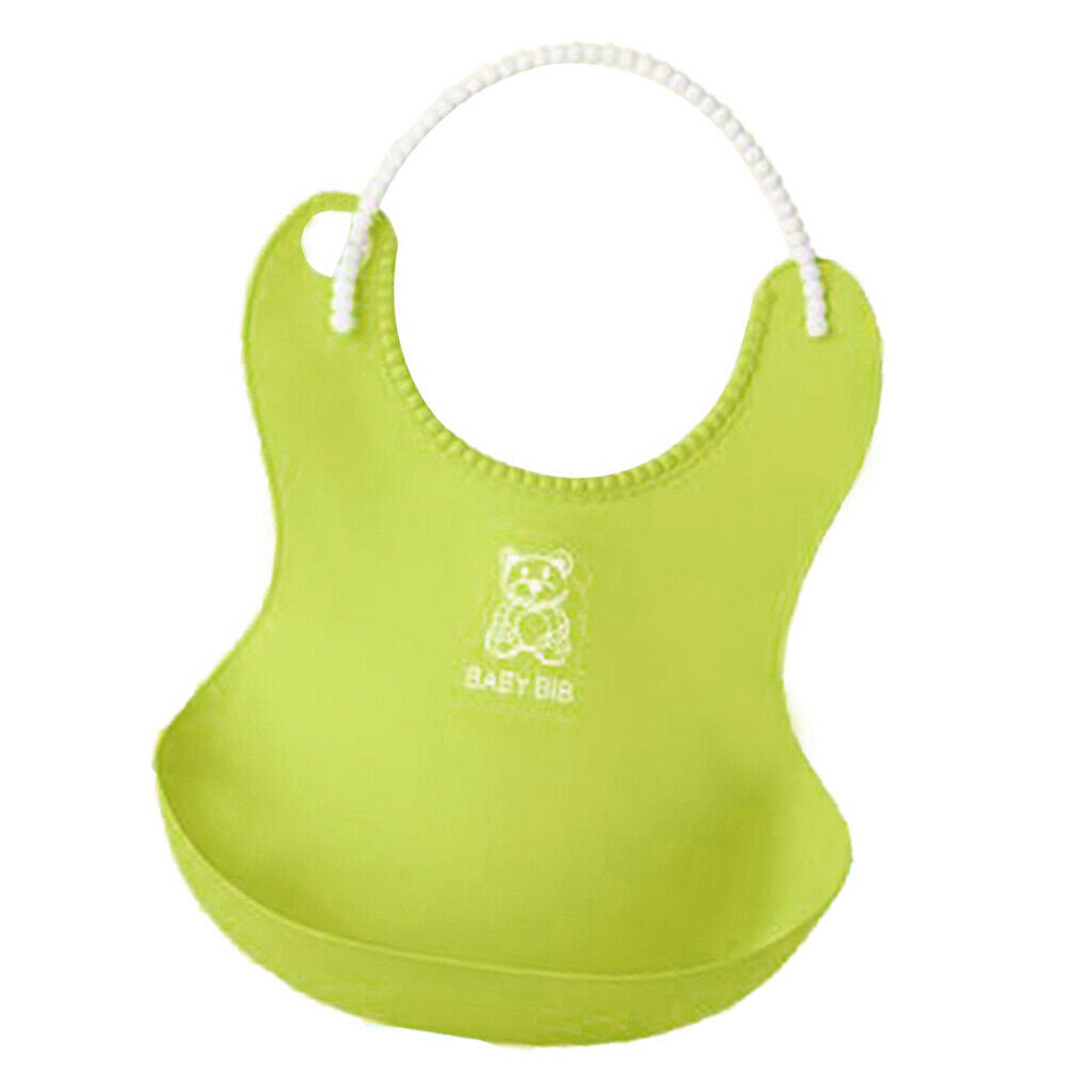 2 Pack Waterproof Silicone Baby Bibs for Babies & Toddlers Soft, Unisex,