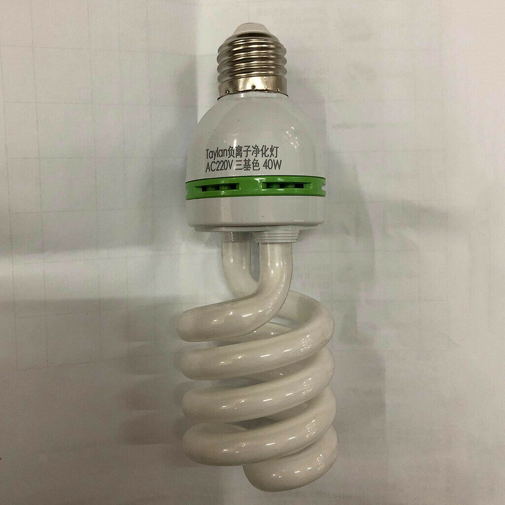 E27 40W Bulb Air Purifier Lamp Spiral Light Bulb Fresh Breath for Bedroom
