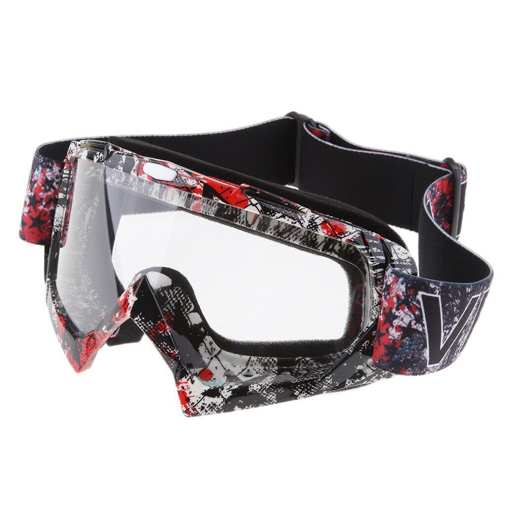 Racing Motocross Snowmobile Snowboard Goggles UV Protector Eyewear Clear