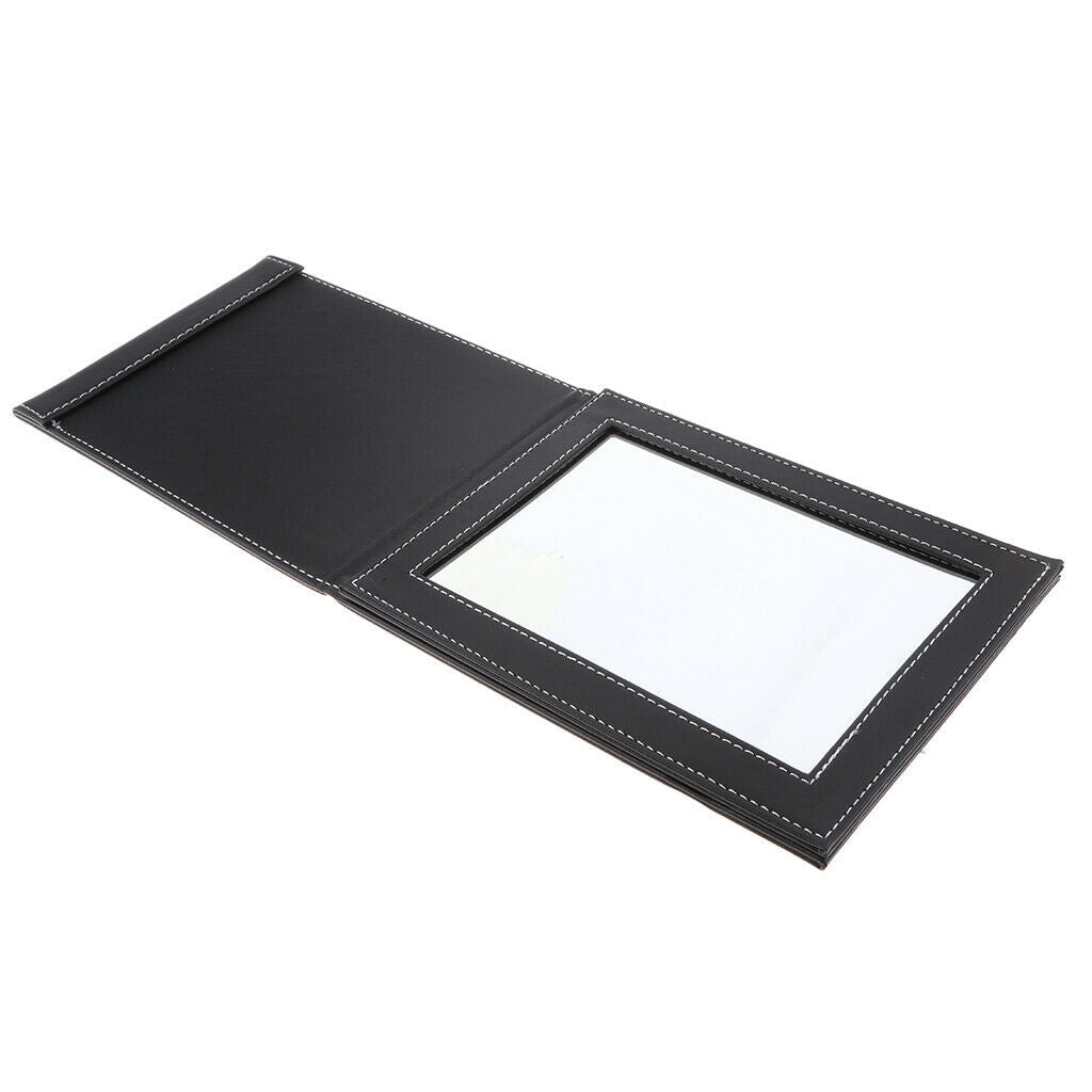 Foldable Makeup Mirror Stand Tabletop Compact Mirror Leather Portable Mirror