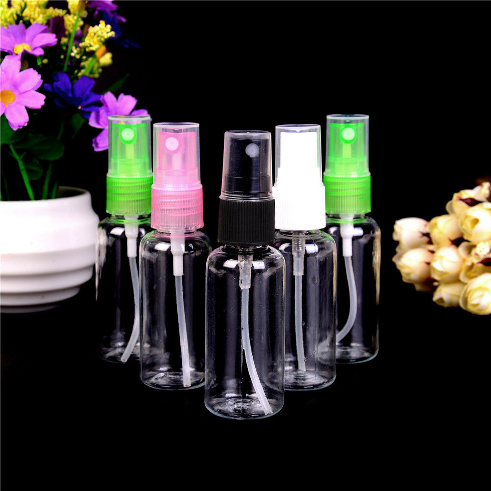 30ml 5Pcs Clear Transparent Plastic Perfume Atomizer Empty Small Spray Bott FG