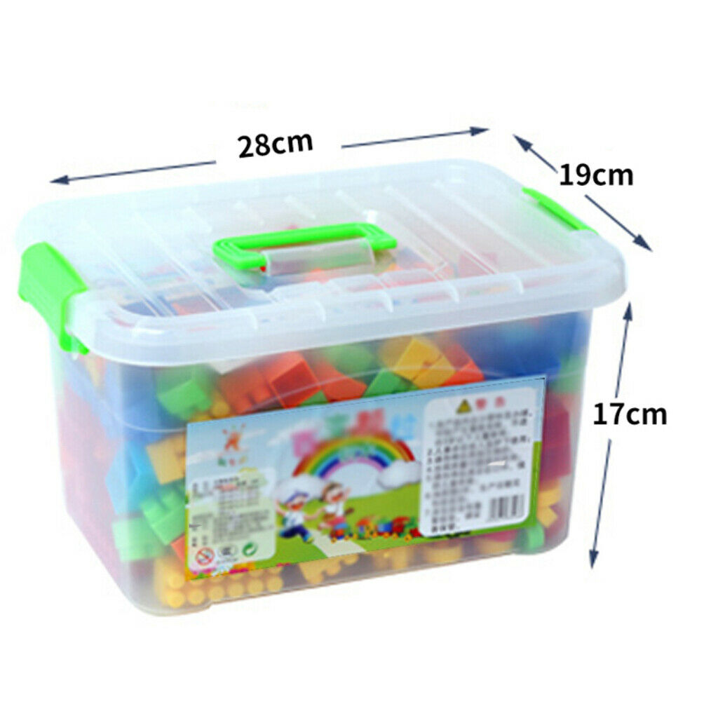 180 Pieces   Blocks, Colorful Plastic Puzzle Construction Playset,