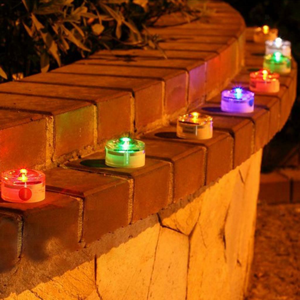 LED Solar Power Buried Light Under Ground Lamp Outdoor Path Decking red