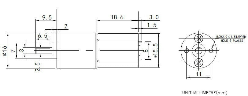16GA DIY car DC 6V 20RPM 3mm Shaft Dia Speed Reducing Gearbox Geared Motor