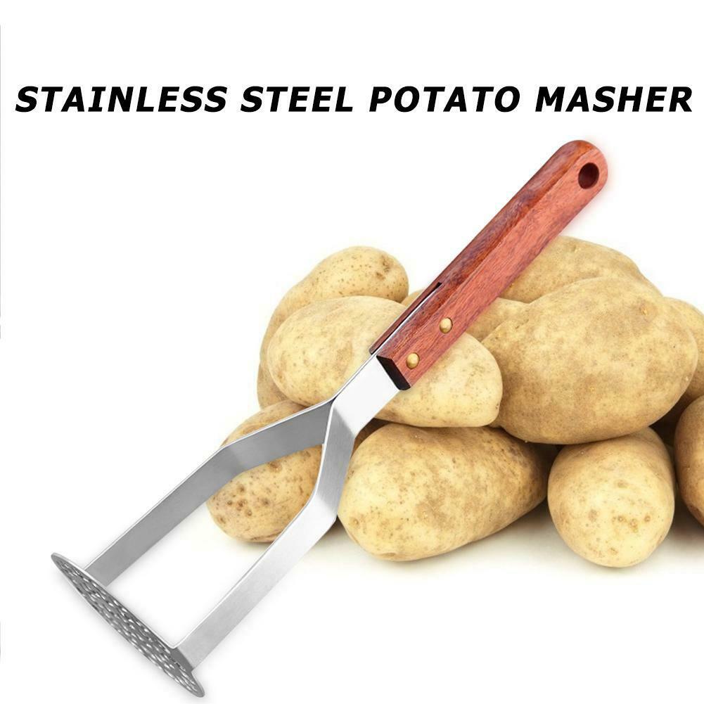 Stainless Steel Potatoes Masher Pusher Fruit Vegetable Tools Press Crusher @