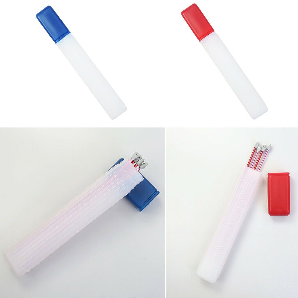 2pcs Plastic Knitting Needle Crochet Hook Tube Case Holder Storage Case