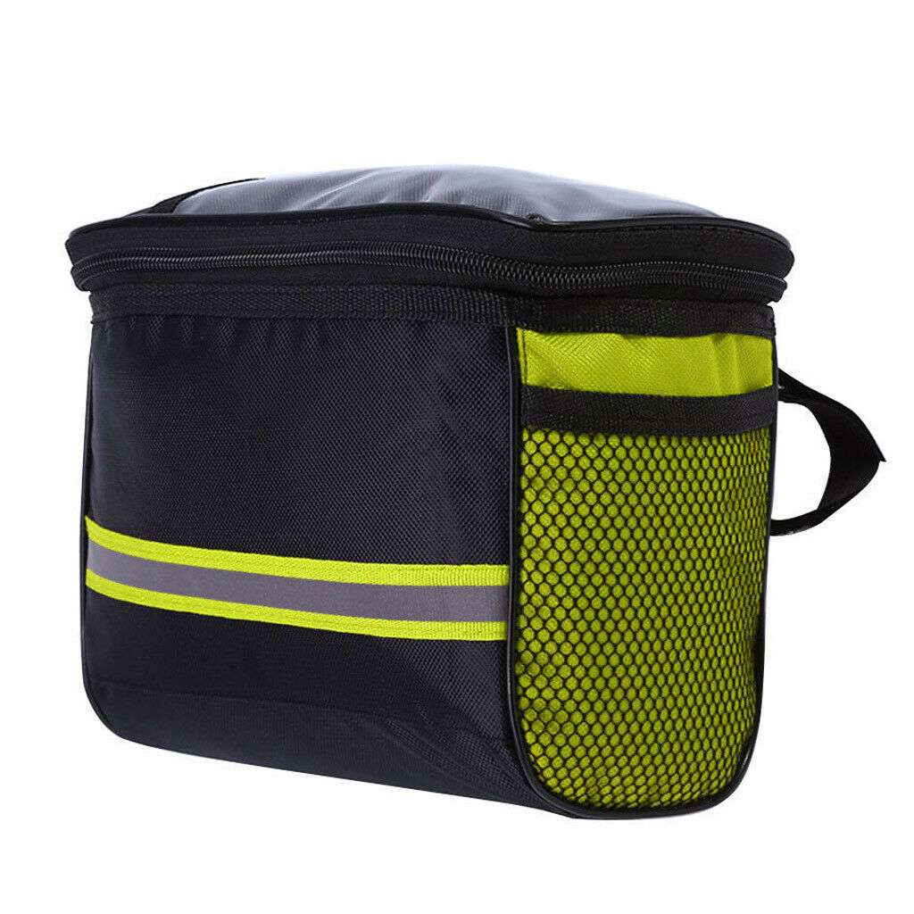 2 Pieces Bike Handlebar Bag Removable Bicycle Front Basket Travel Pack