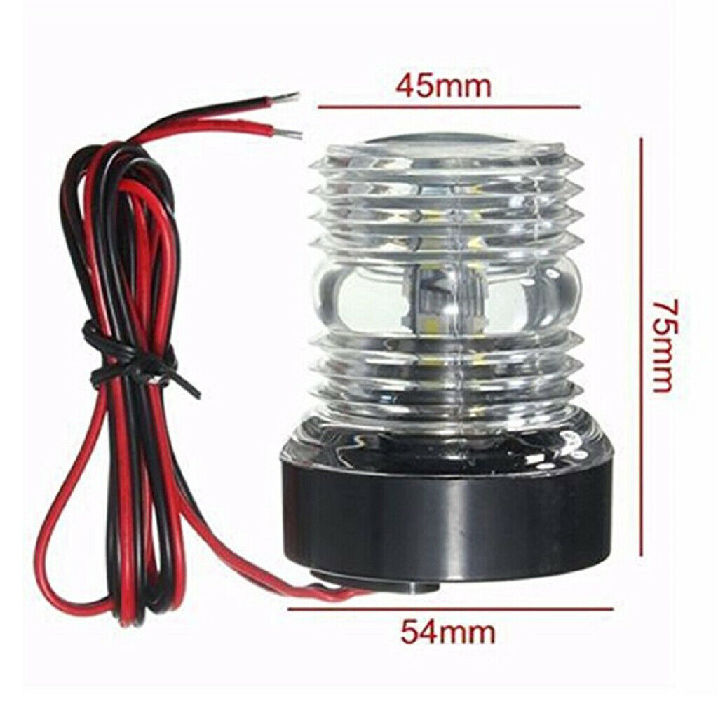 Red Marine Boat Yacht Stern Anchor LED Navigation Lights 360 All round DC12V