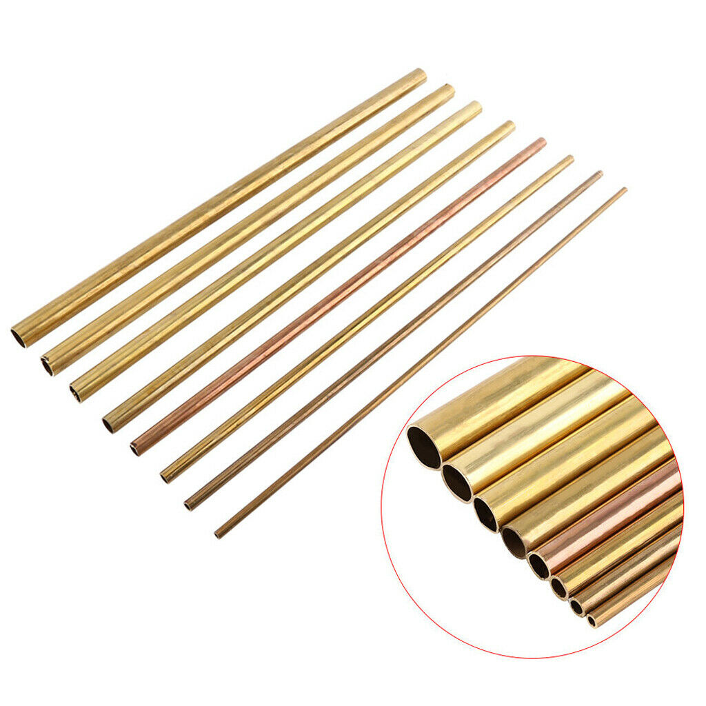 Brass Tube Pipe Tubing Round Bar Rod Long 48-50cm Wall 1mm Tube Pipe 6mm