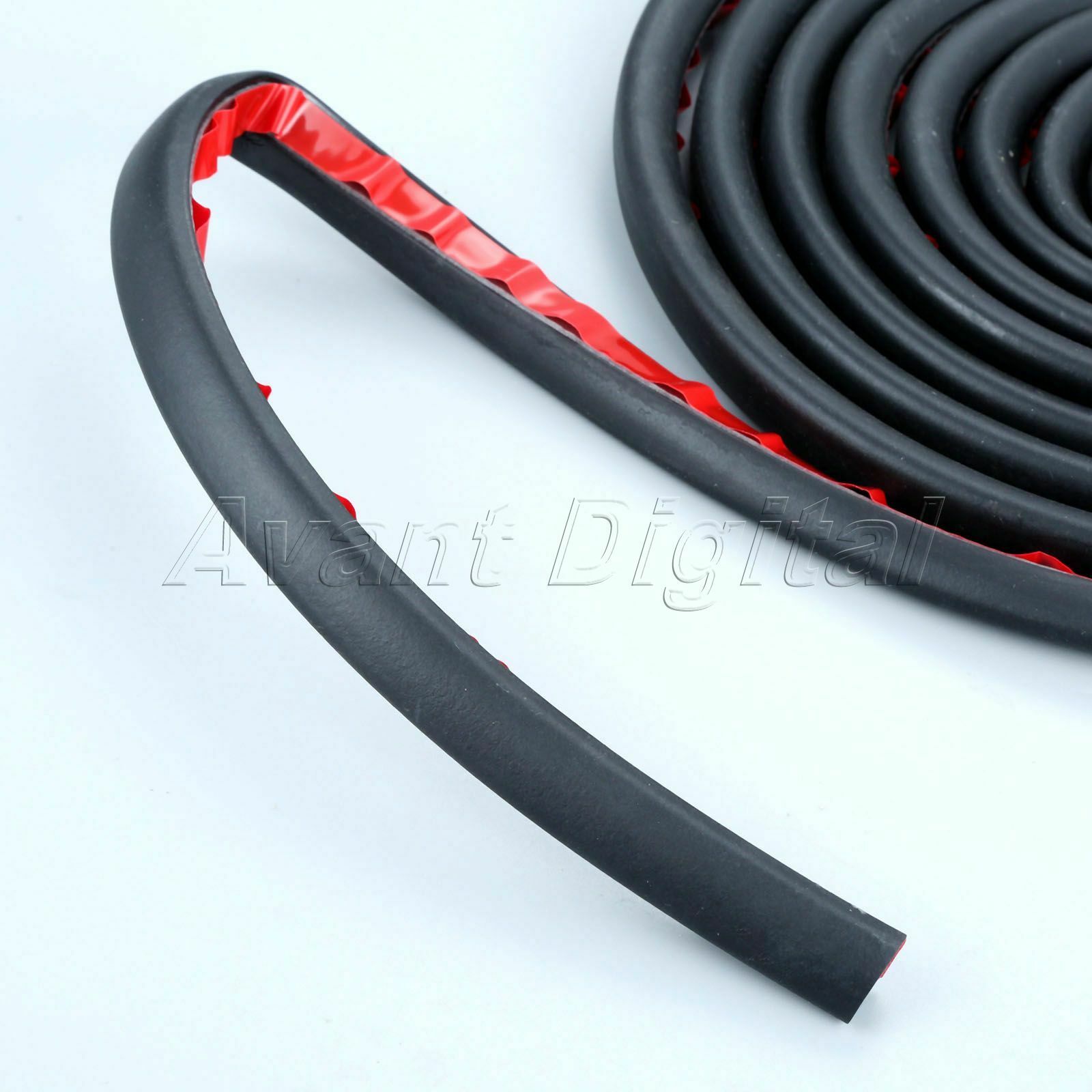 Rubber Dustproof Car Door Sealed Strip Sloping D Type Soundproof Seal 4m/13.12ft