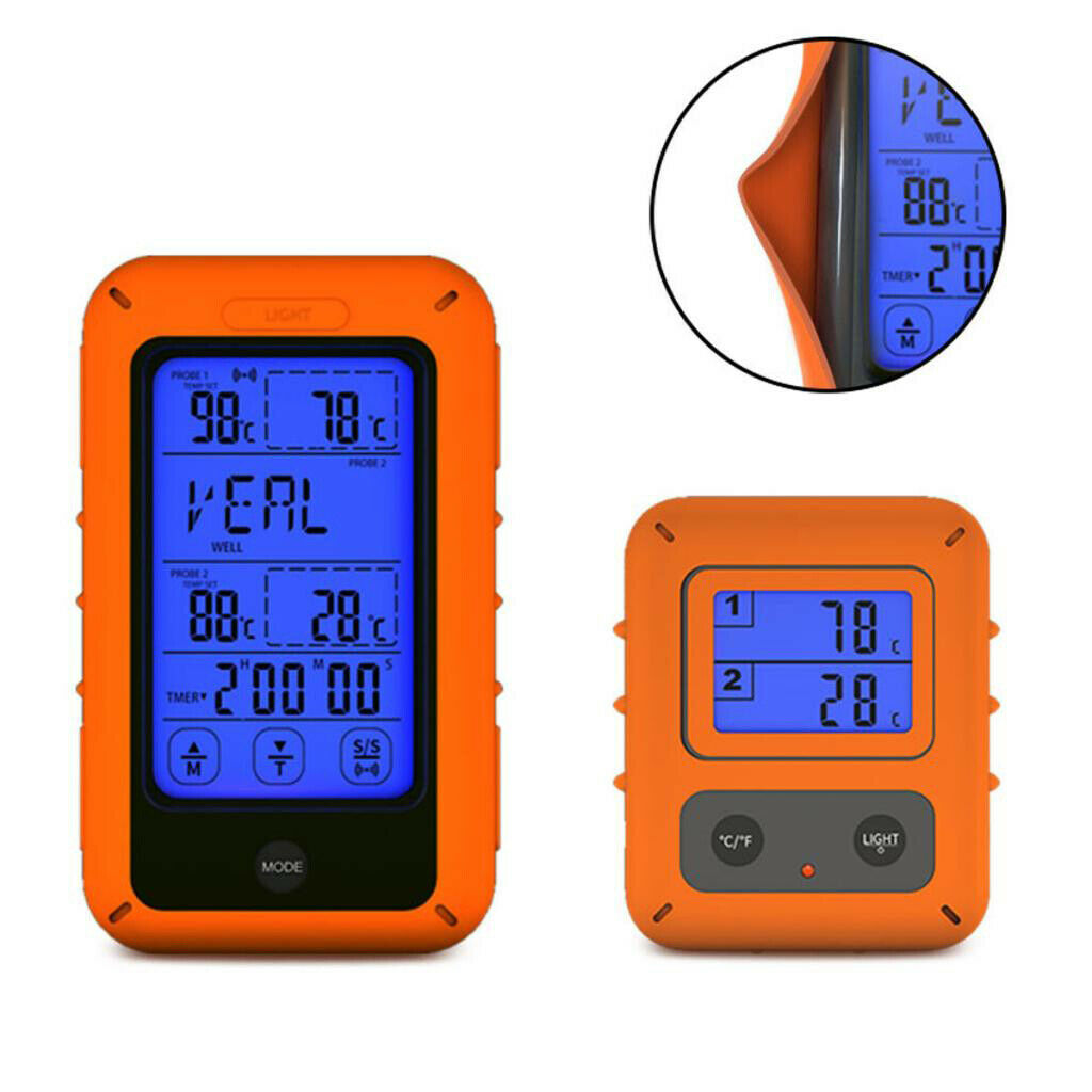 Wireless thermometer with probe temperature with sensor incl. Display LCD