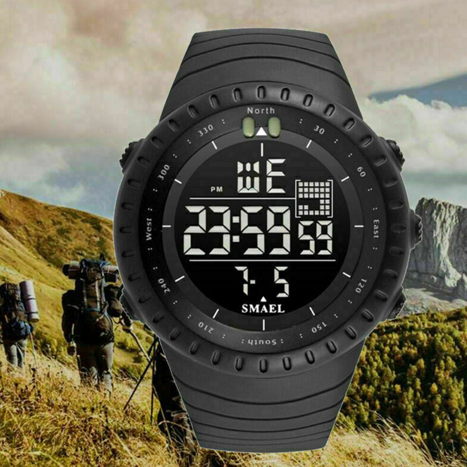 Military Men's Quartz Digital Sport Calendar Sport Waterproof Army Wrist Watch