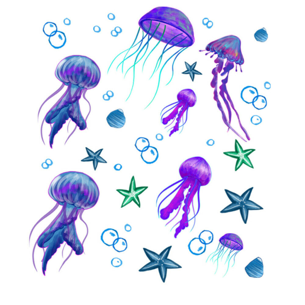 Decalmile Ocean Jellyfish Wall Stickers Under The Sea Wall Decals Bedroom Living