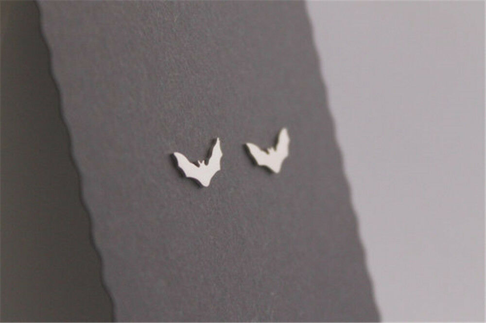 Cool Women Punk Gothic Bat Batman Ear Studs Earring Halloween Party Jewelry