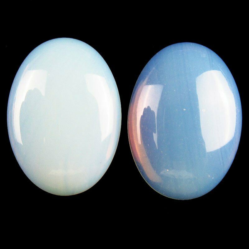 8Pcs 34g Natural Opal Opalite Oval 25x18x6mm Cab Cabochon A-235JM