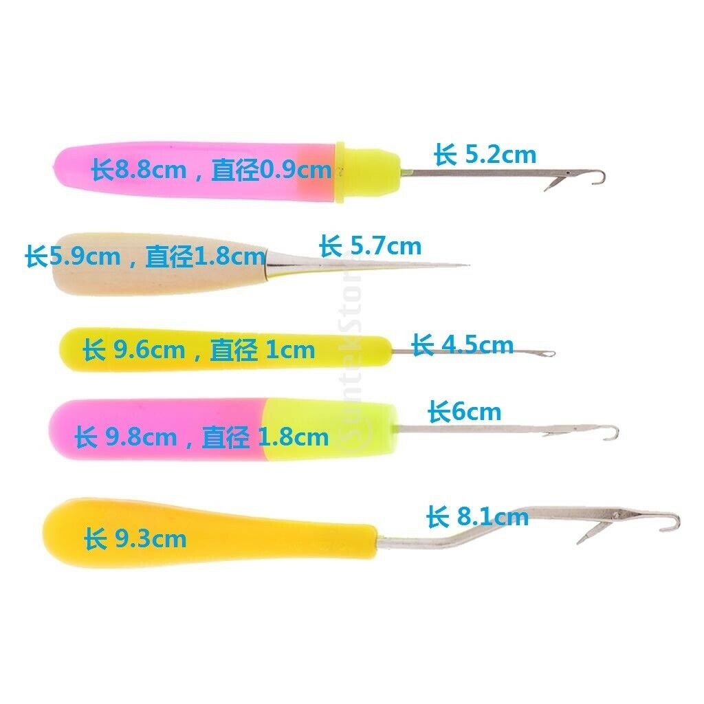 7pcs Latch Crochet Hair Needle Hooks Awl  For