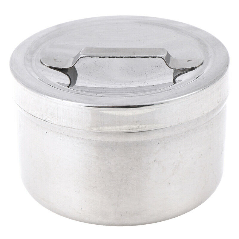 Stainless Steel Medical Dental Cotton Tank Alcohol Disinfection Jar Container SJ