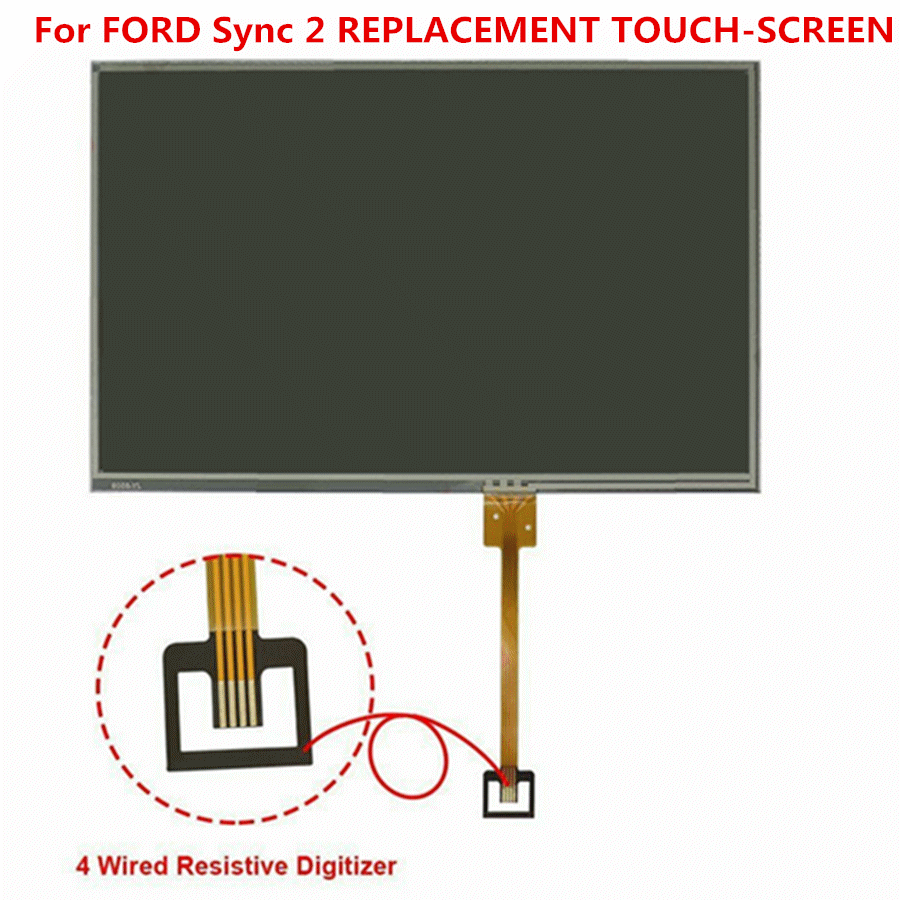For FORD Sync 2 REPLACEMENT TOUCH-SCREEN glass Digitizer 8" Radio navigation