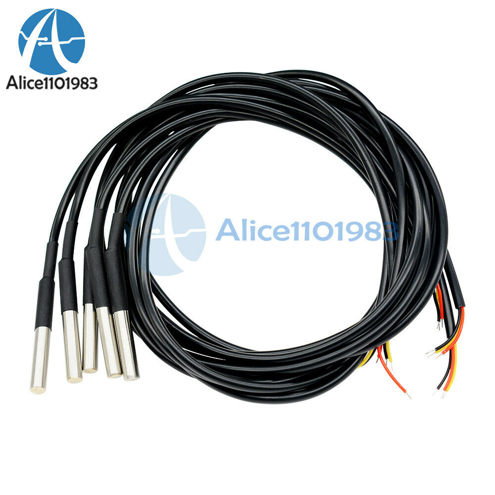 20PCS Waterproof Digital Thermal Probe or Sensor DS18B20 Lengthï¼š1M