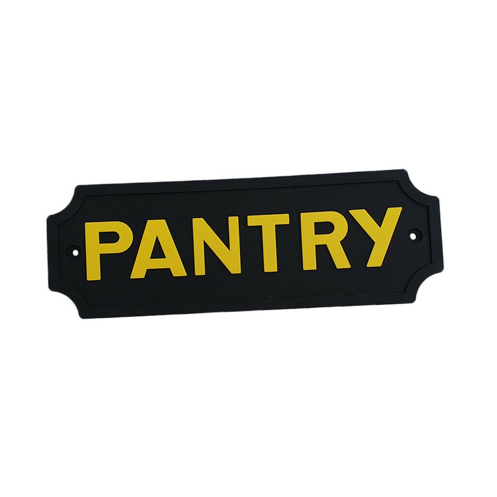 Black Statement Plaque Garden Wall Door Sign PANTRY