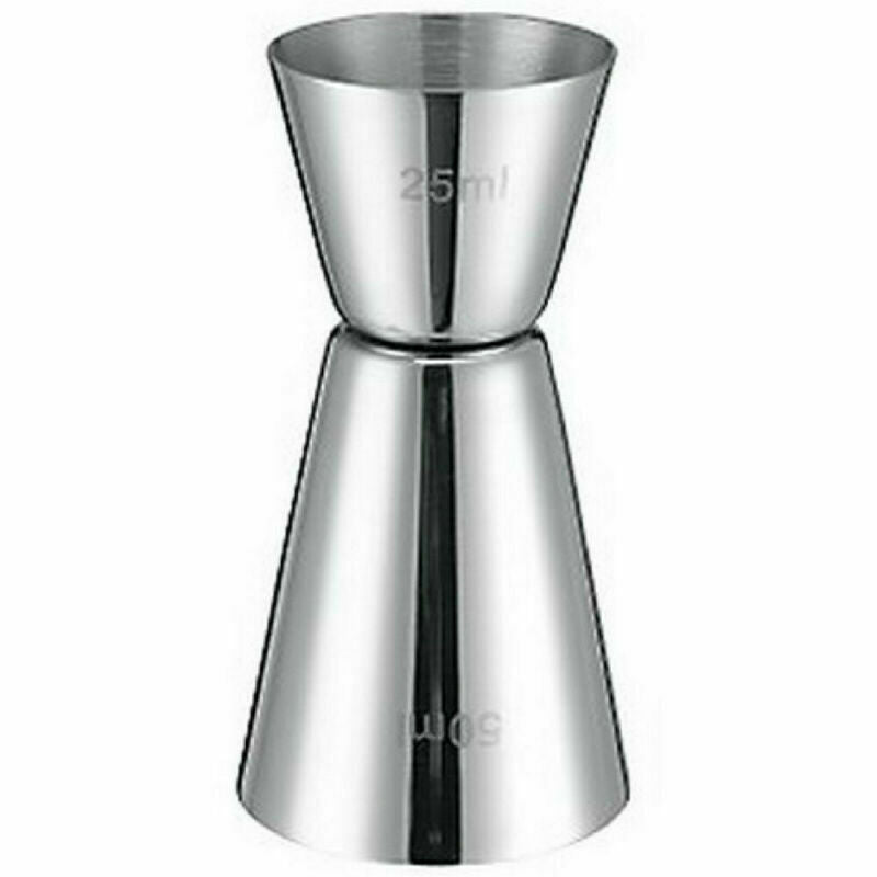 Quality Steel Jigger Single Double Shot Drink Spirit Measure Cocktail Measure^