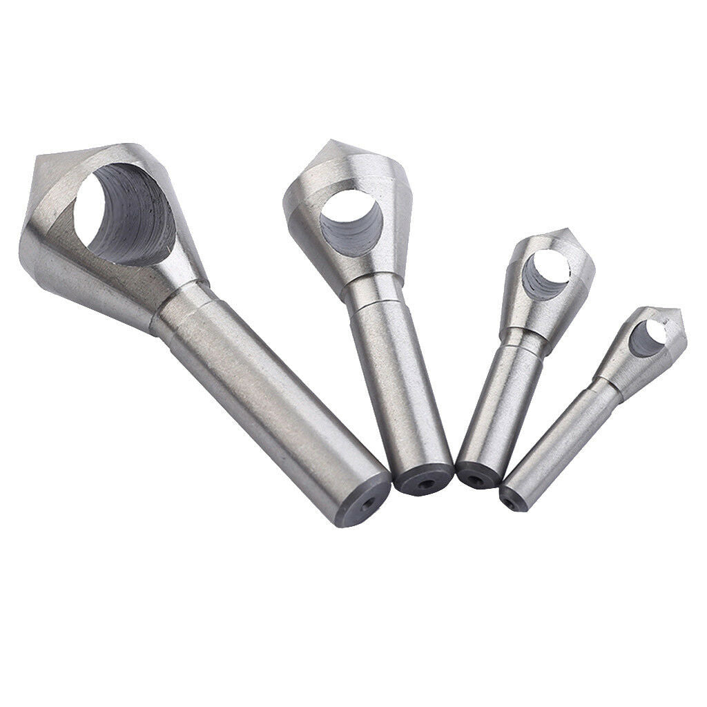 Set of4Pcs Hss Steel Countersink Drill Bit Wood Chamfering Device Drill Bits