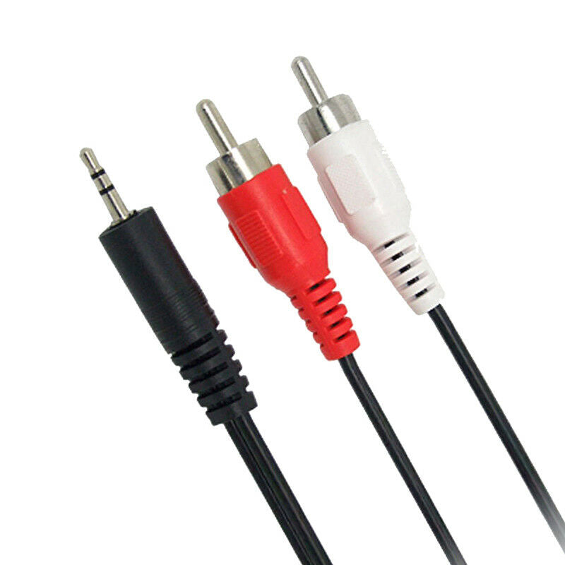 1.2m 3.9Feet 3.5mm Plug Jack to 2RCA Male Audio Cable Splitter Phone to Sp.l8