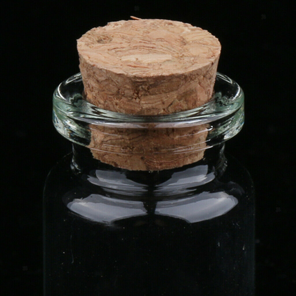 20Pcs 7ml Mini Empty Clear Glass Bottle Vials With Cork Stoppers For Storage