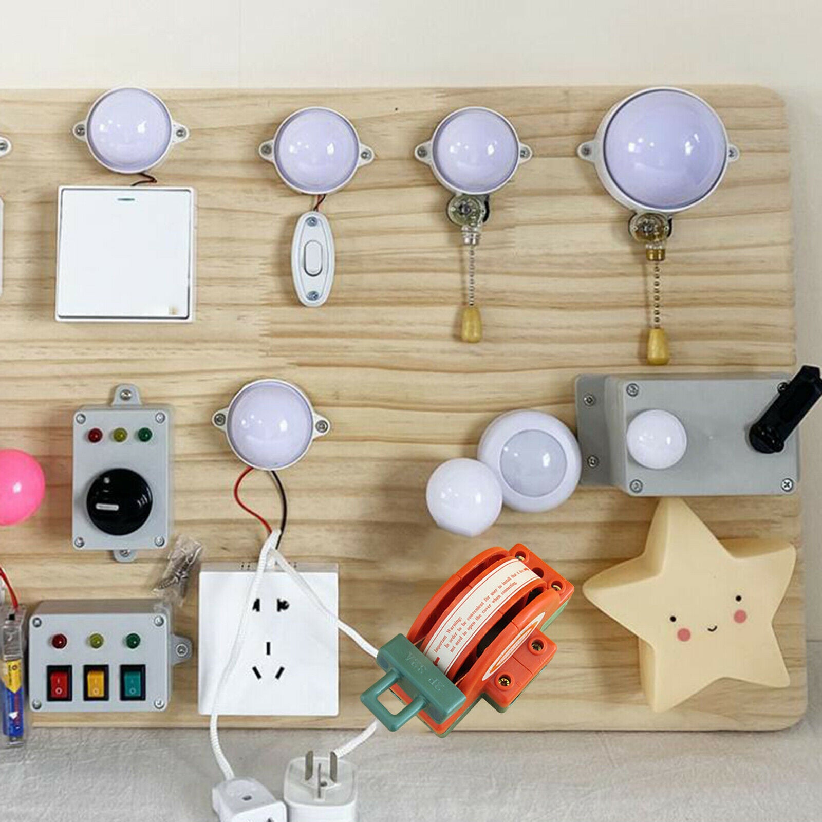 Simualtion Busy Board Kit Sensory Circuit Breaker Practical Skills Kids Toys