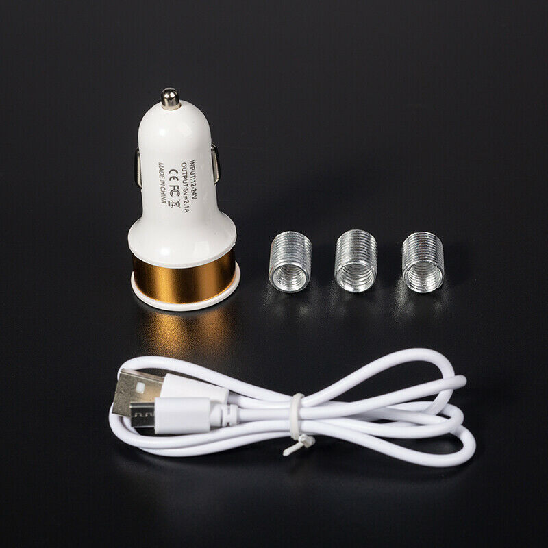 1X Universal LED Light Transparent Manual Car Gear Shift Knob Shift USB Charging