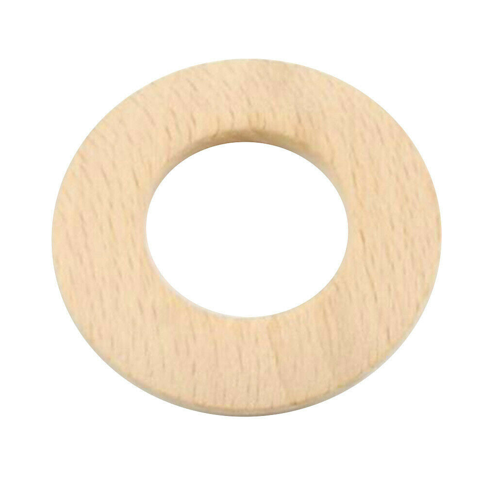 6Pcs Wooden Rings Circle Wood Pendant Connector for DIY Projects Making 50mm