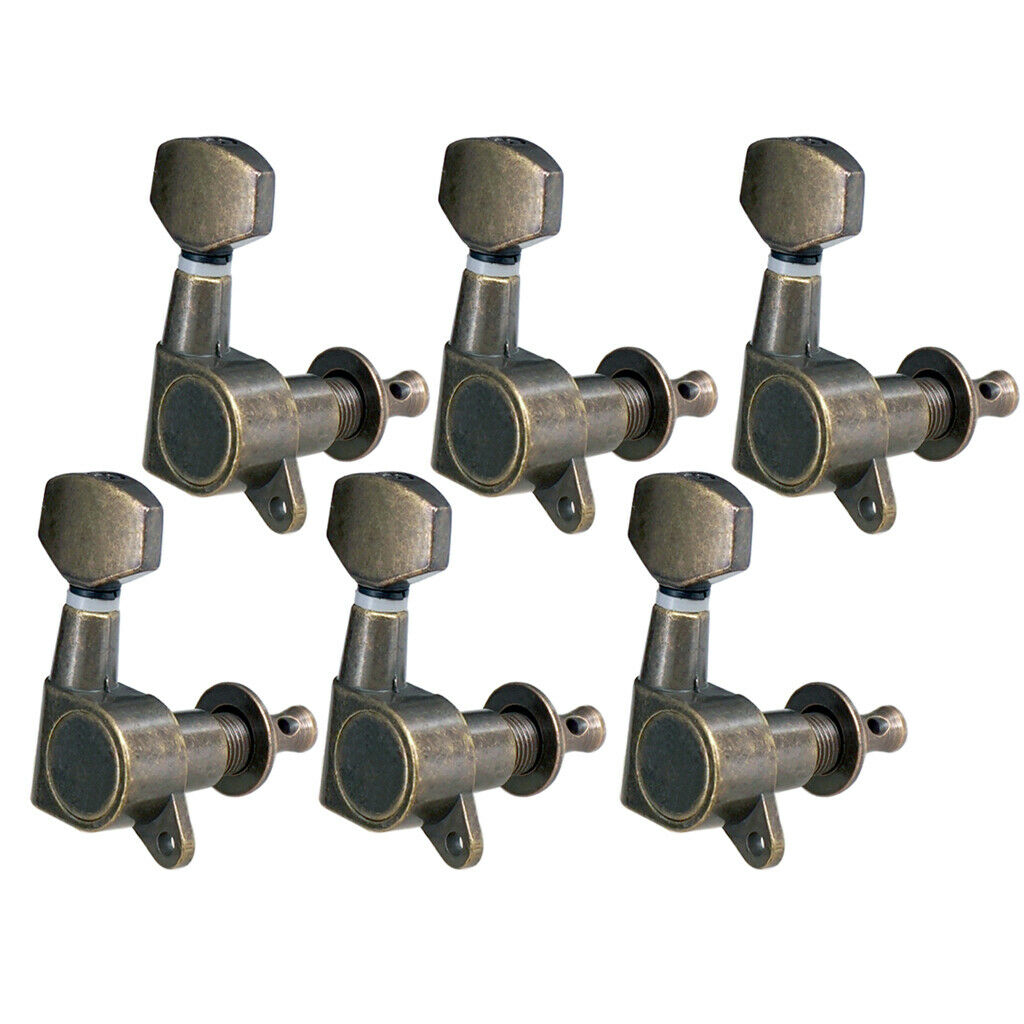 6pcs 6R Sealed Gear Guitar Tuning Pegs Tuners for Acoustic Classical Electric