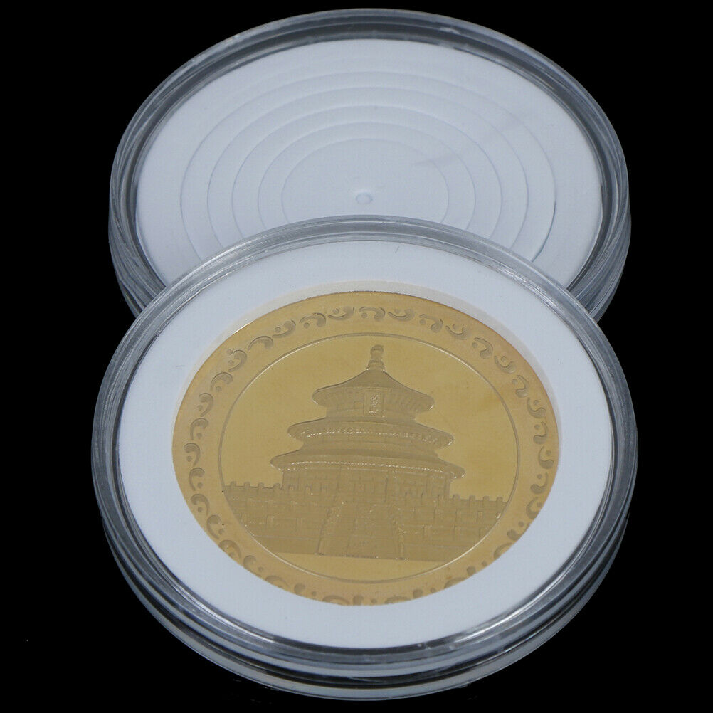 16-36mm Plastic Coin Holder Capsule Storage Case Display Box with Pad R .l8