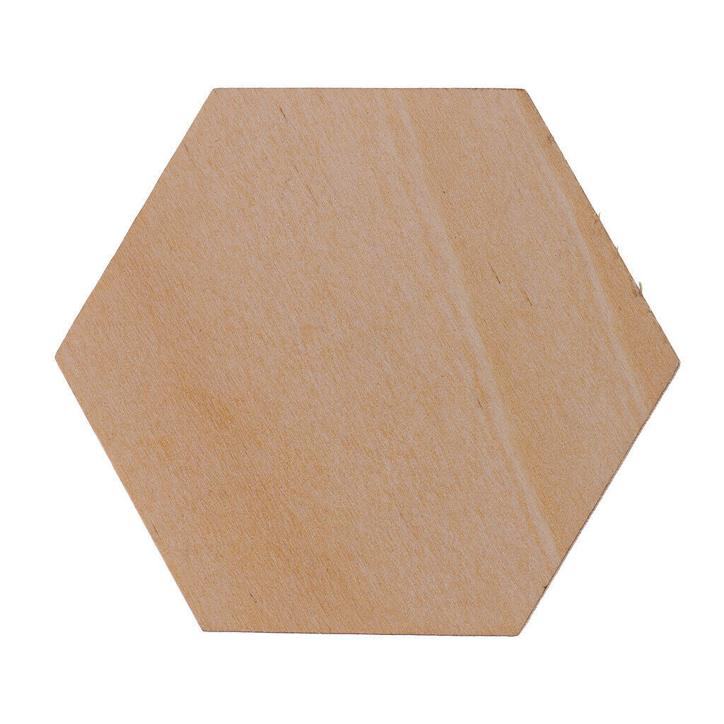 50 pieces of 60 mm hexagon wooden discs for decoration ornaments