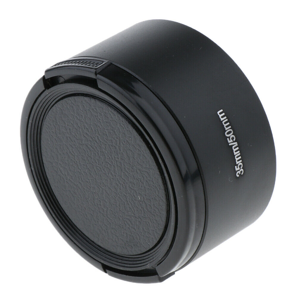 2 Pieces 35mm Metal Lens Hood for 35mm f1.7 / 50mm f1.4 CCTV Black + 46mm Lens