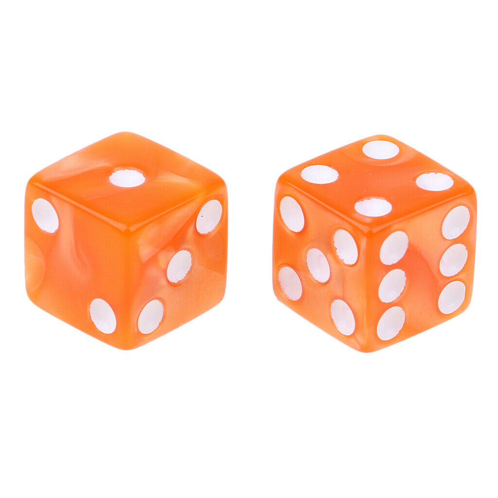 10x Gambling Props D6 Dice Six Sided for MTG TRPG DND Party Fun Toys Orange