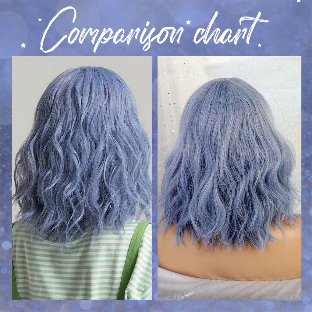 12''   Cute Bob Wig Anime Costume Fashion Heat Resistant Wigs w/ Bang