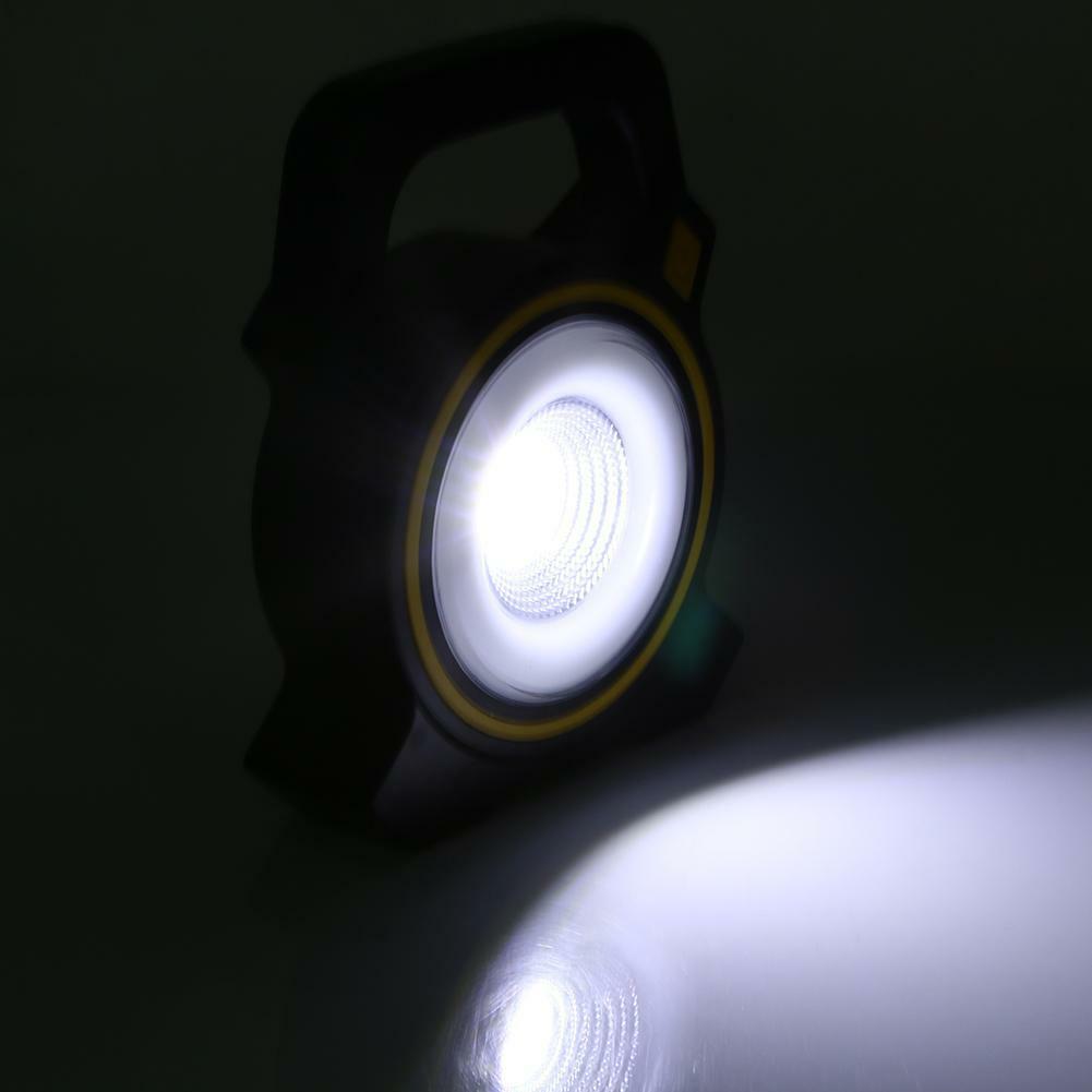 Portable Solar Charge COB LED Work Light Flood Truck Boat Bar Camping Tent Lamp