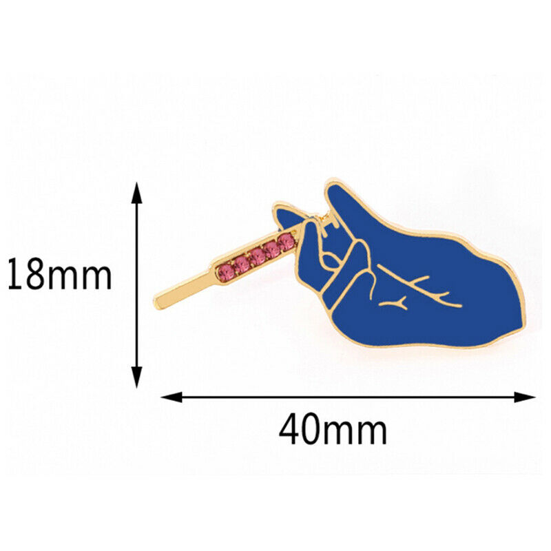 Enamel Metal Blue Brooch Doctors Nurses Gift Crystal Lapel Pins Ladies Jewel Tt