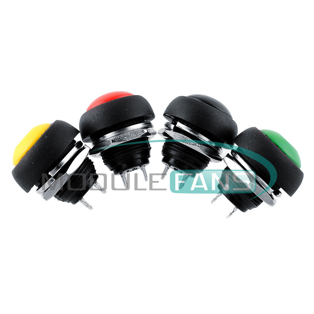 4PCS Mini 12mm Waterproof Momentary ON/OFF Push Button Round Switch M