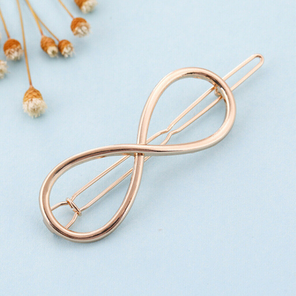 Fashion Geometric Hairpin Clip Hair Snap Clamp Slide Grip Barrette Girl