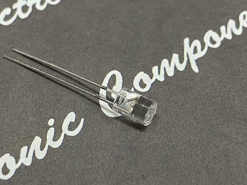 100pcs - 5mm LED Light Diode Flat Head Water Clear  - Red Light