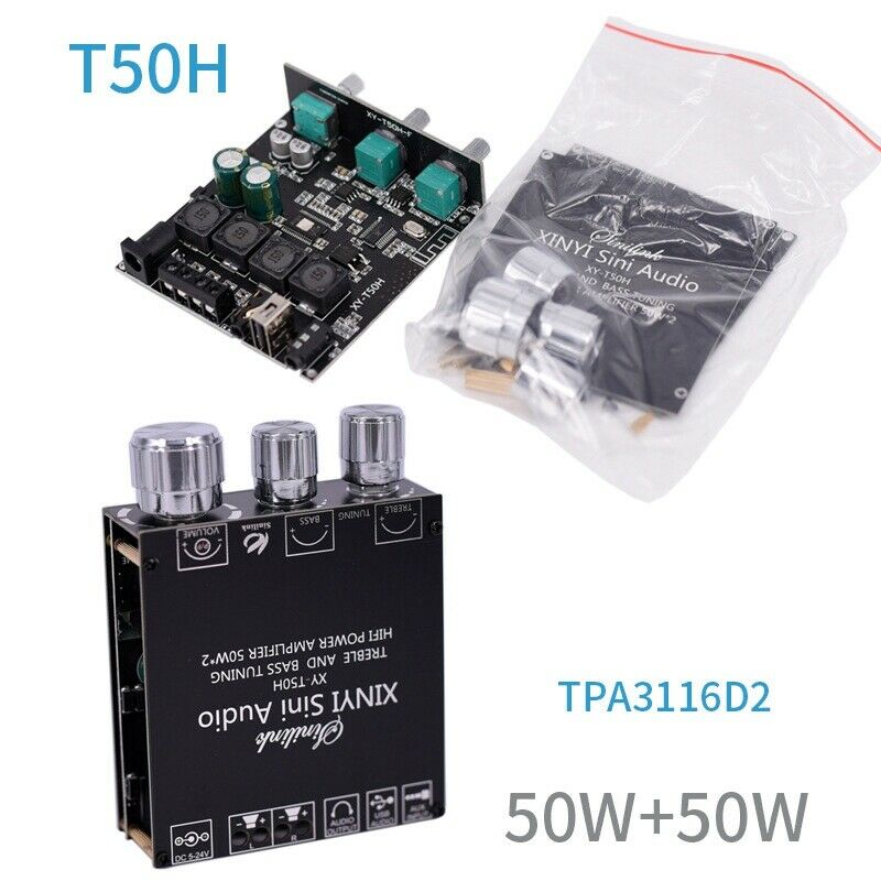 Bluetooth 5.0 Treble and Bass Adjustment Audio Power Amplifier Board,DIY PowerV9