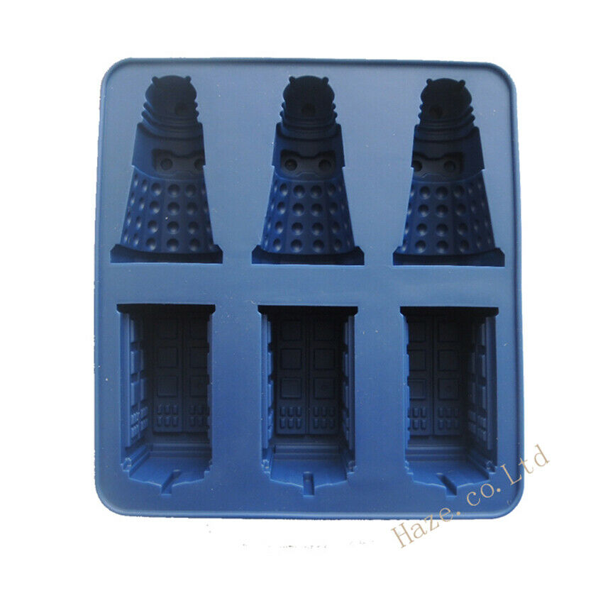 Doctor Who Tardis and Dalek Silicone Ice Cube Tray Candy Jelly Mold DIY Kid Gift